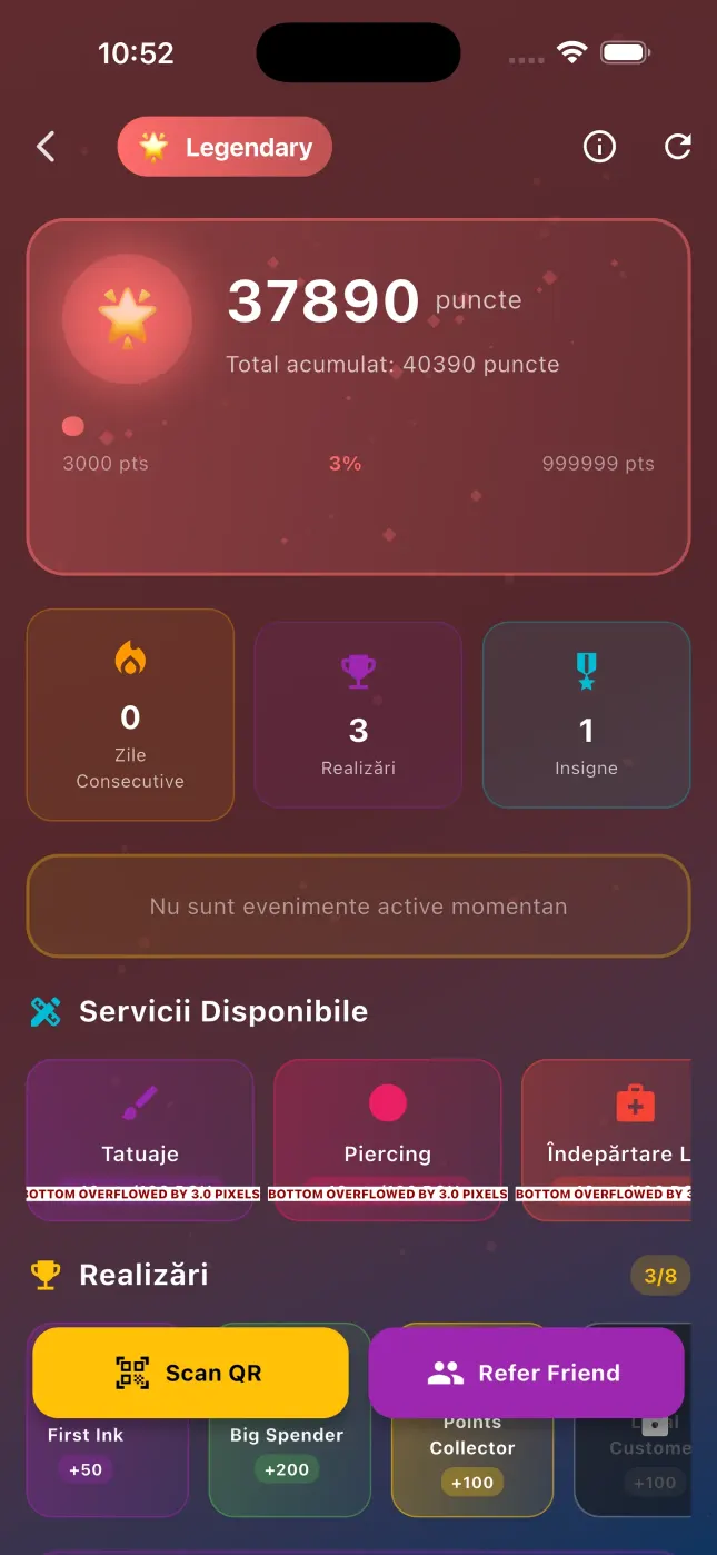 Programul de fidelizare in aplicatia Eli Tattoo